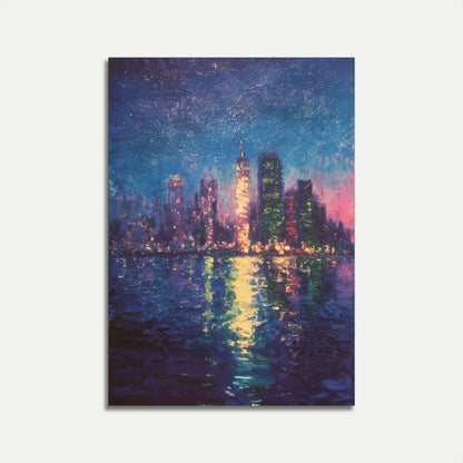Glittering City Nights Poster