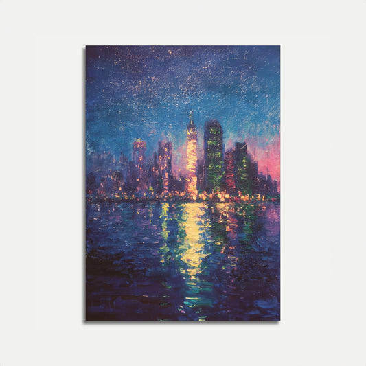Glittering City Nights Poster