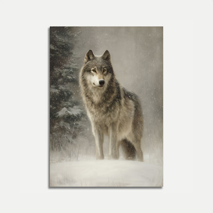 Majestic Winter Wolf Poster