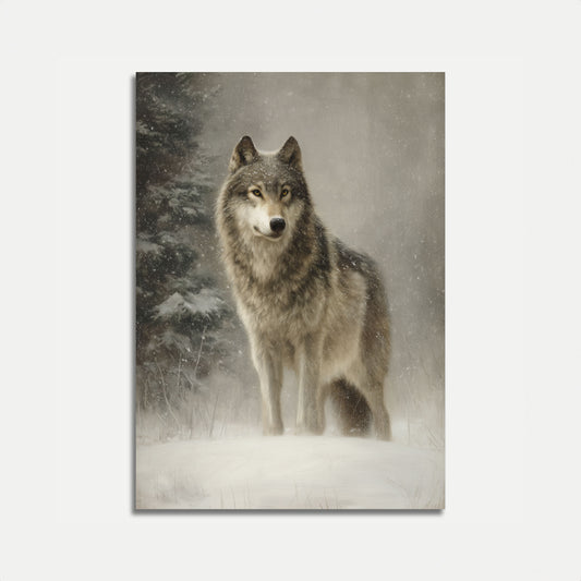 Majestic Winter Wolf Poster