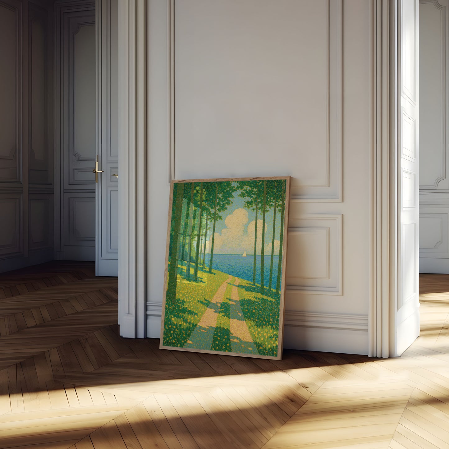 Forest Path to Sailboat Poster