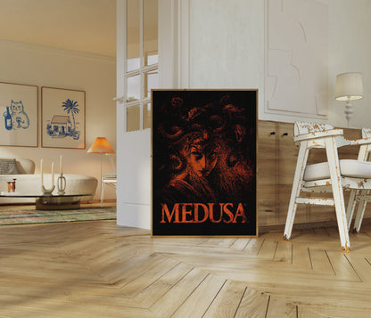 Mythical Medusa Portrait Poster