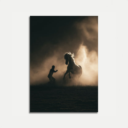 Wild Stallion Confrontation Poster