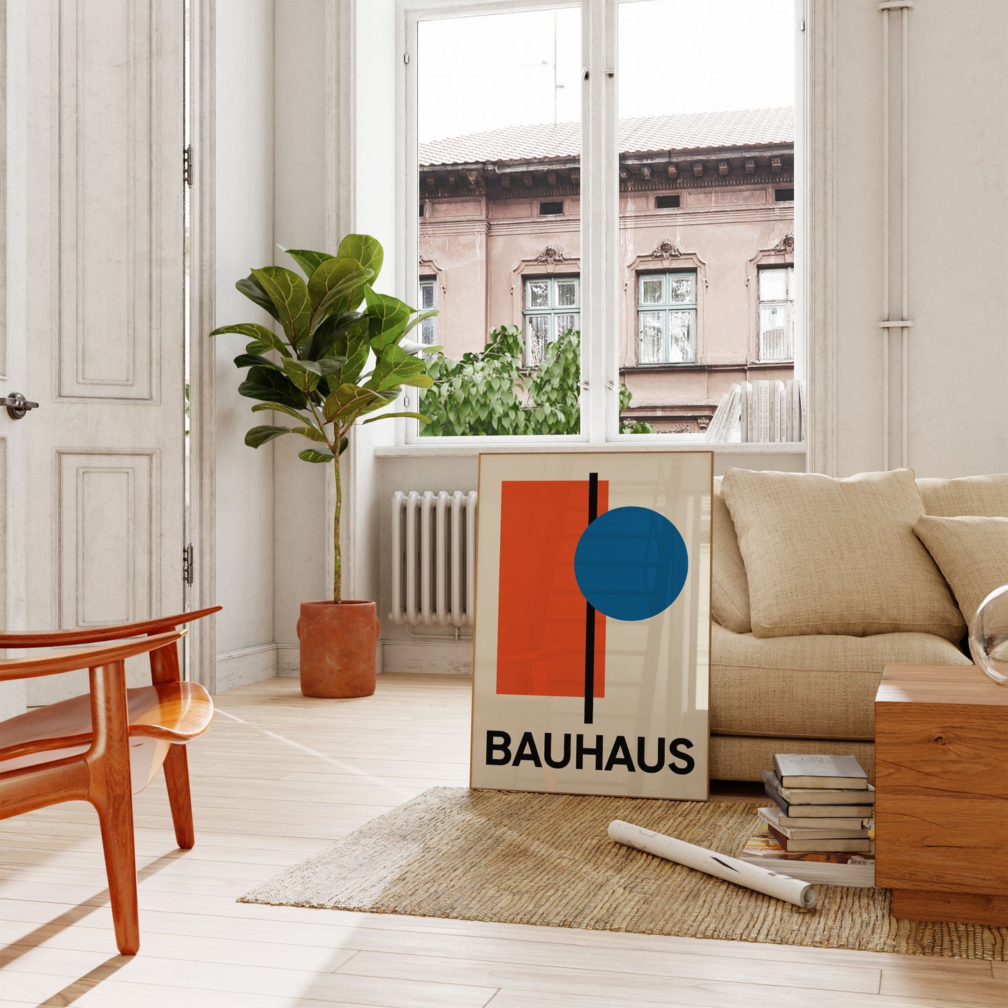 Bauhaus Geometric Composition Poster