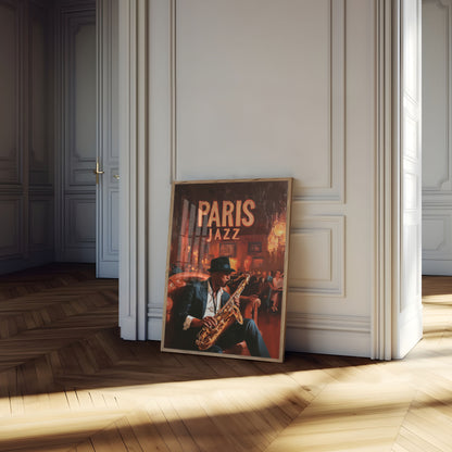 Paris Jazz Club Vintage Poster
