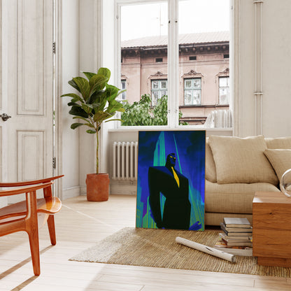 Mørk Ridder i Neon By Plakat