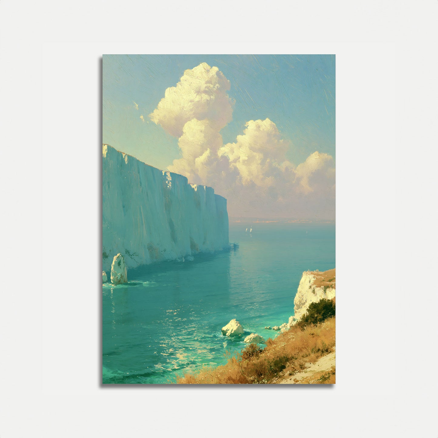 White Cliffs Coastal Serenity Poster