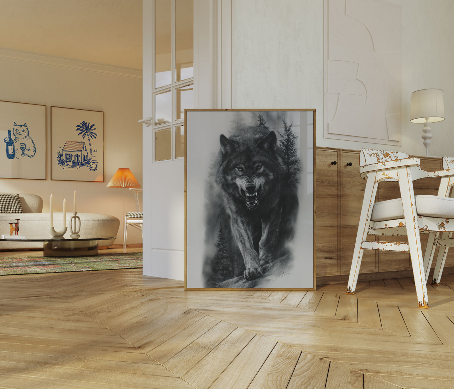 Póster del bosque del lobo feroz