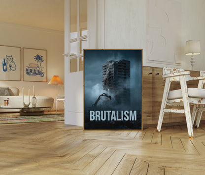 Brutalistisk arkitekturødelæggelsesplakat