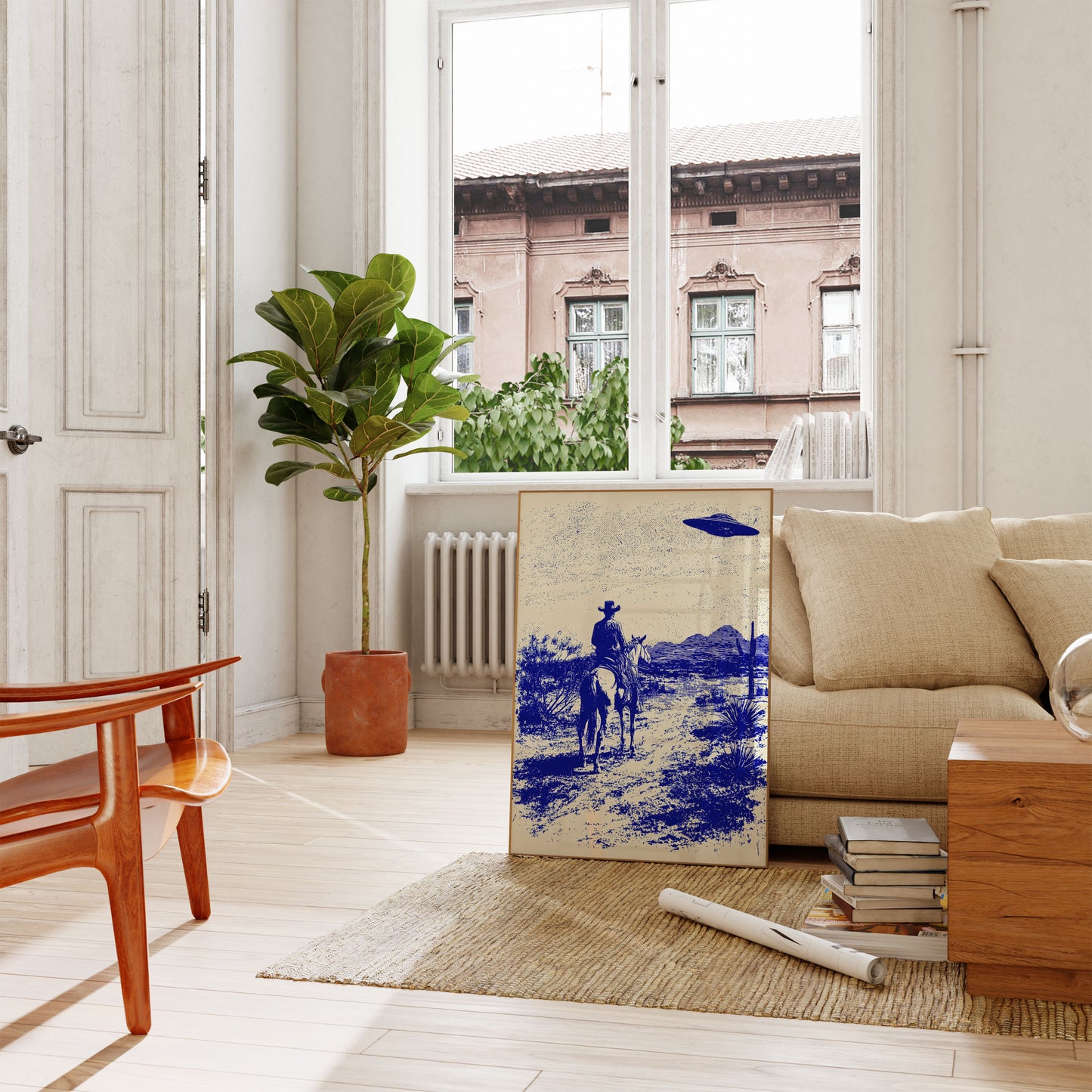 Cosmic Cowboy Desert Poster