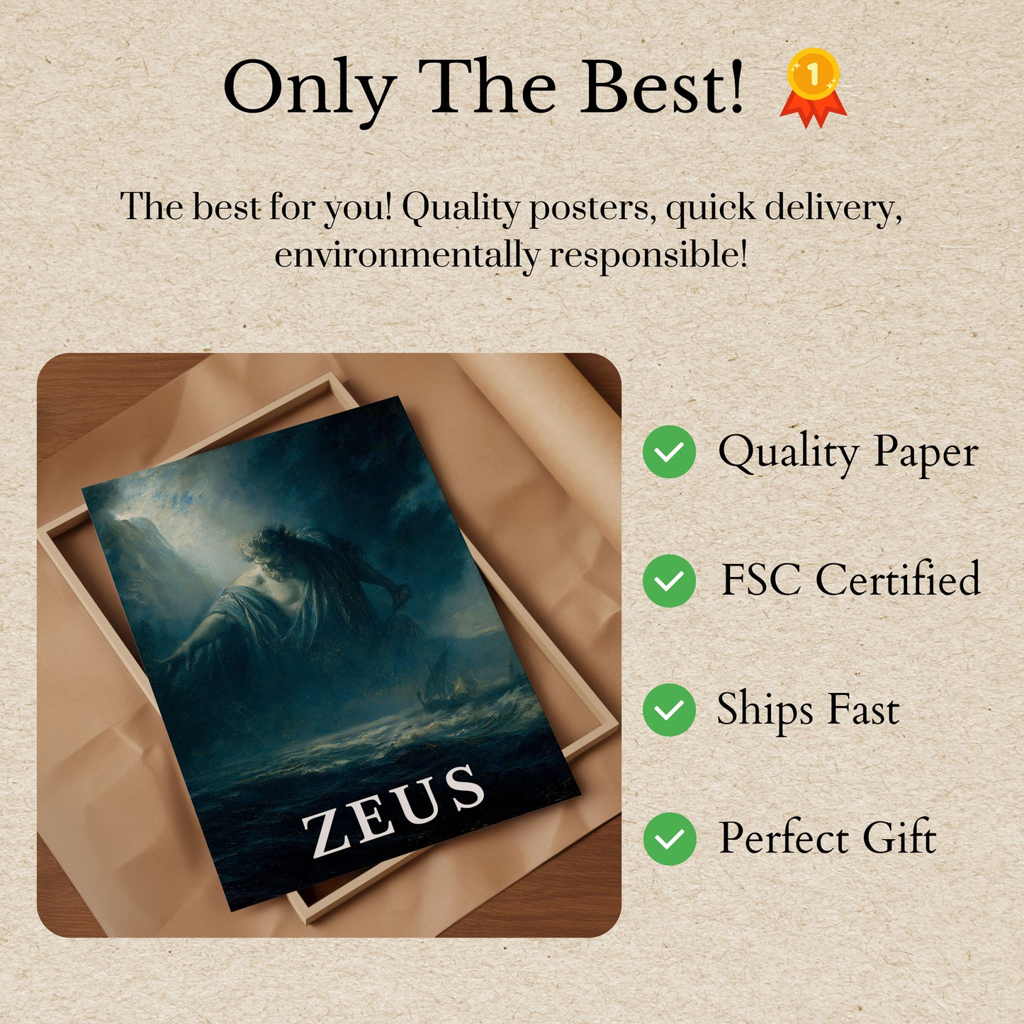 Zeus God of Thunder Poster