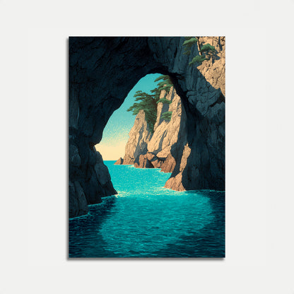 Kustkust Grot Oceaan Landschap Poster