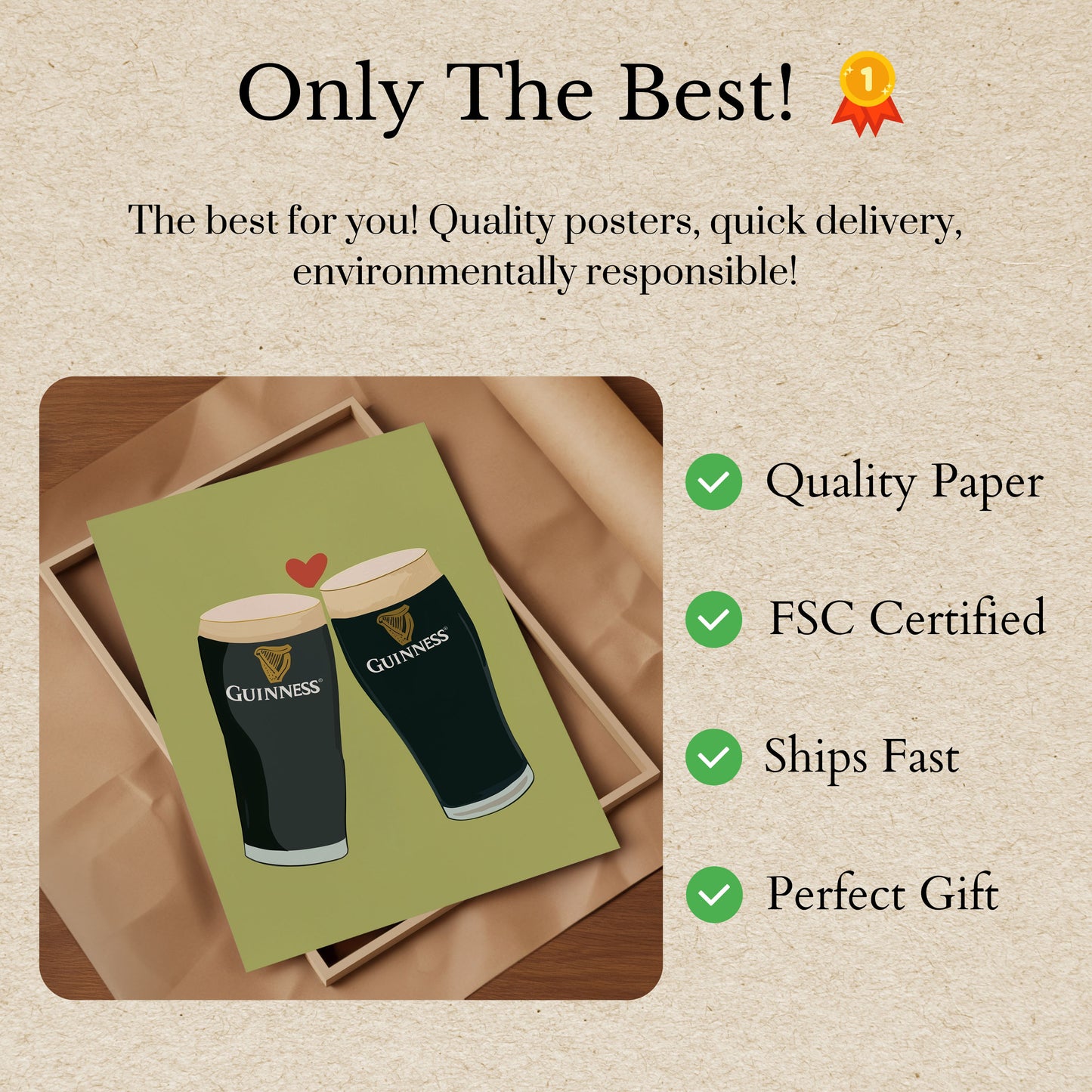 Guinness Love Toast Poster