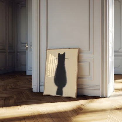 Elegant Black Cat Silhouette Poster