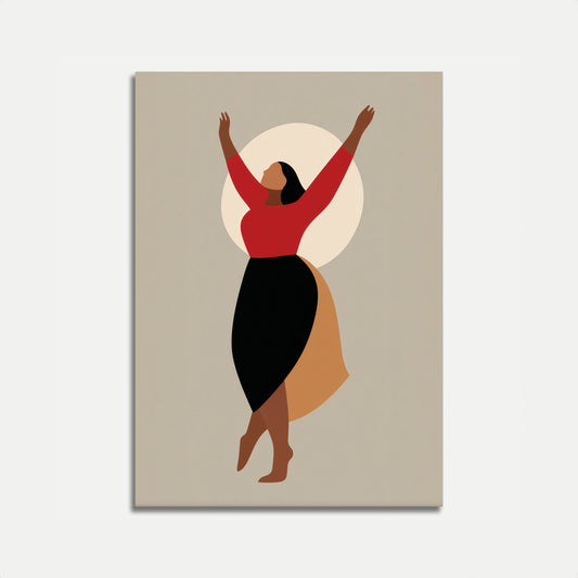 Dancing Spirit Silhouette Poster