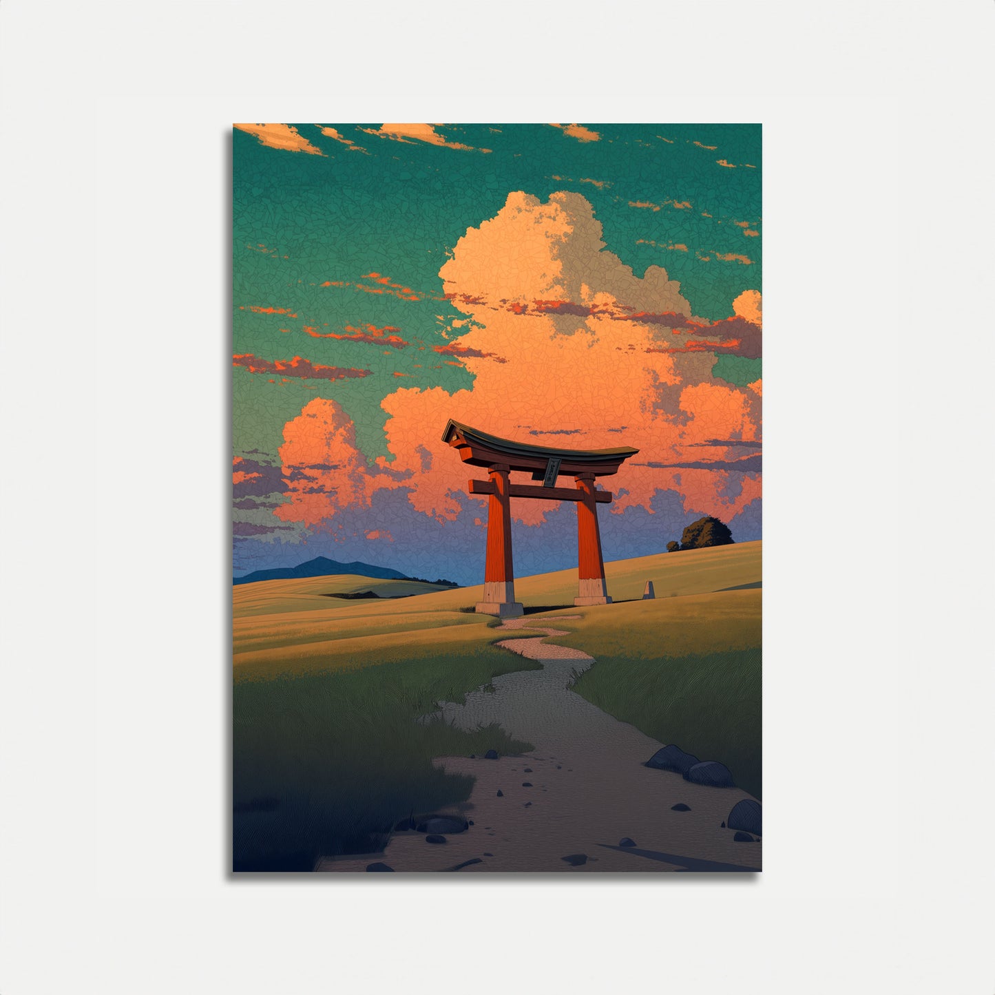 Rolig japansk Torii-port plakat
