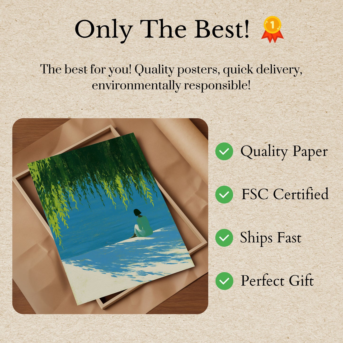 Peaceful Moment by the Water Poster