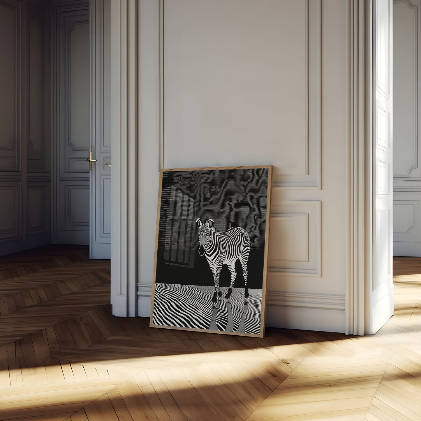 Optical Illusion Zebra Poster