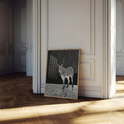 Optical Illusion Zebra Poster