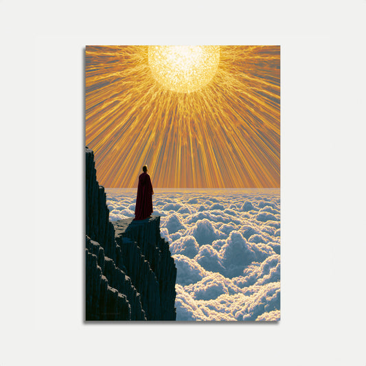 Lumière Divine au-dessus des Nuages Affiche