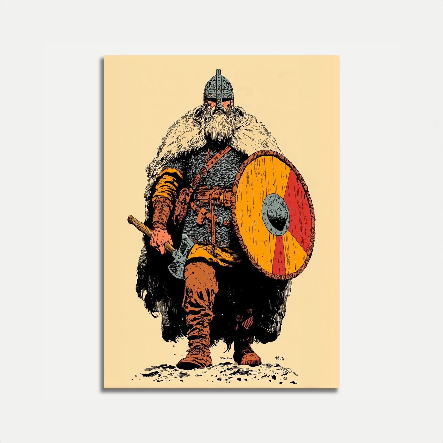 Fierce Viking Warrior Poster