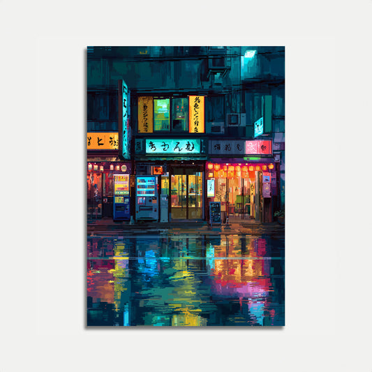 Tokyo Neon Night Cyberpunk Poster