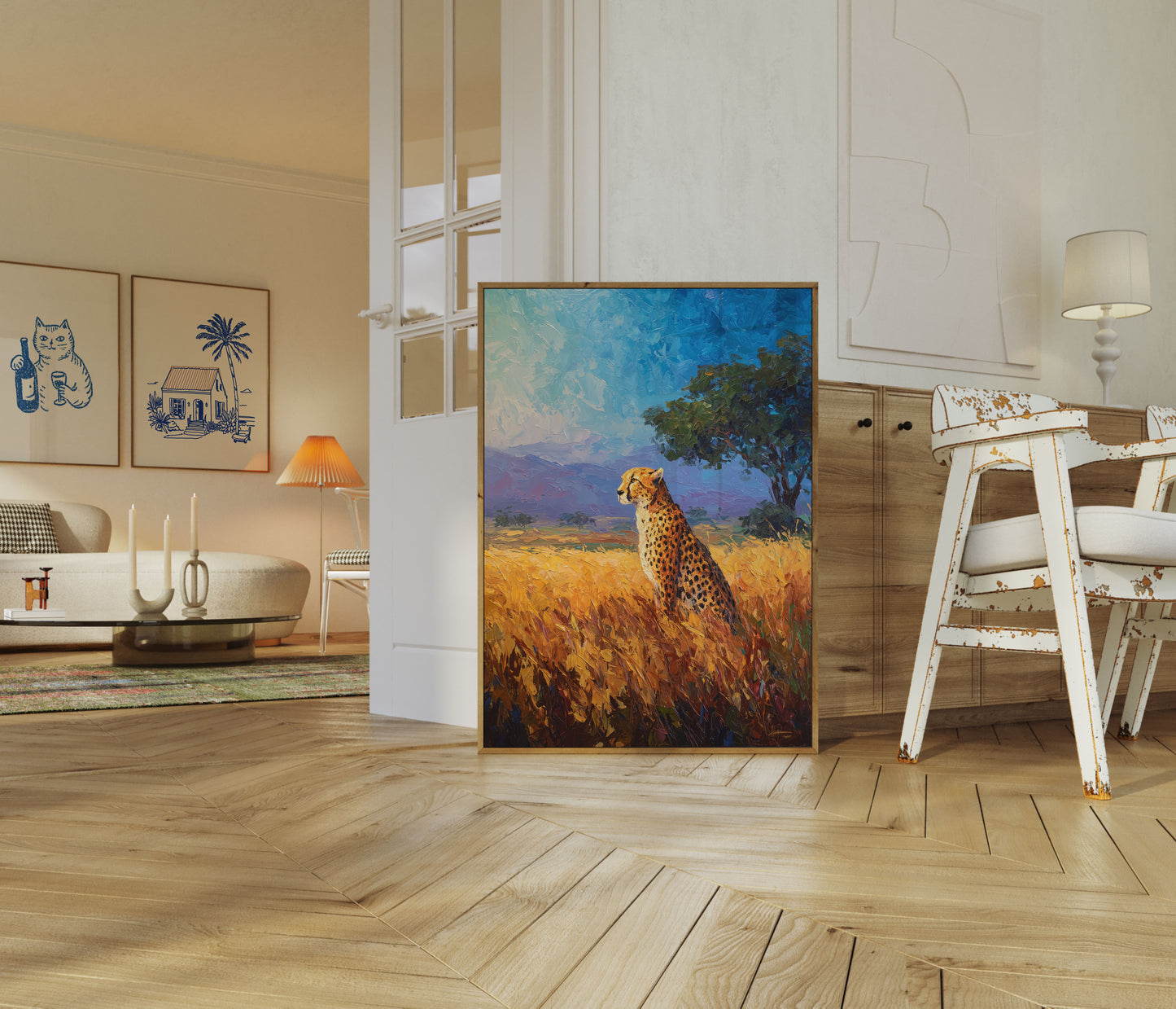 Golden Savanna Cheetah Poster