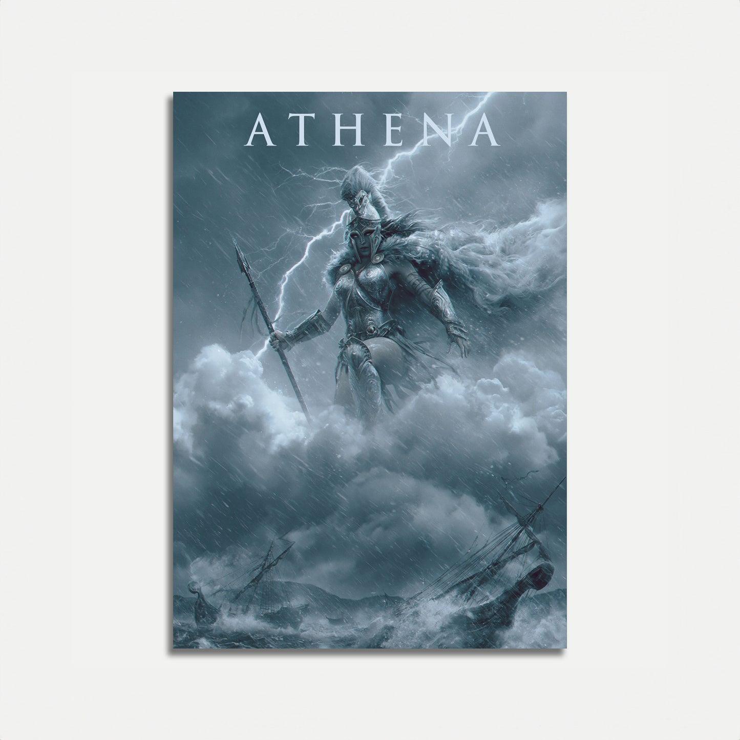 Athena Goddess Storm Poster