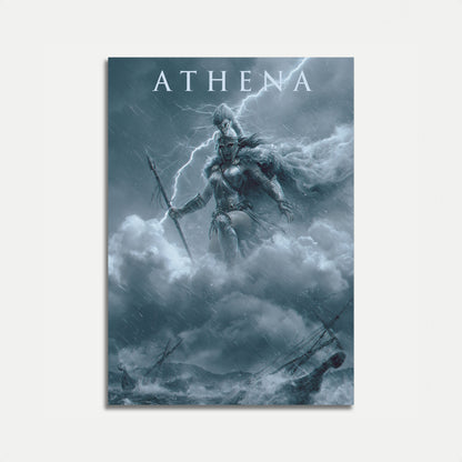 Athena Goddess Storm Poster