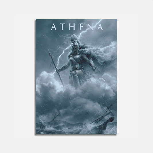 Athena Goddess Storm Poster