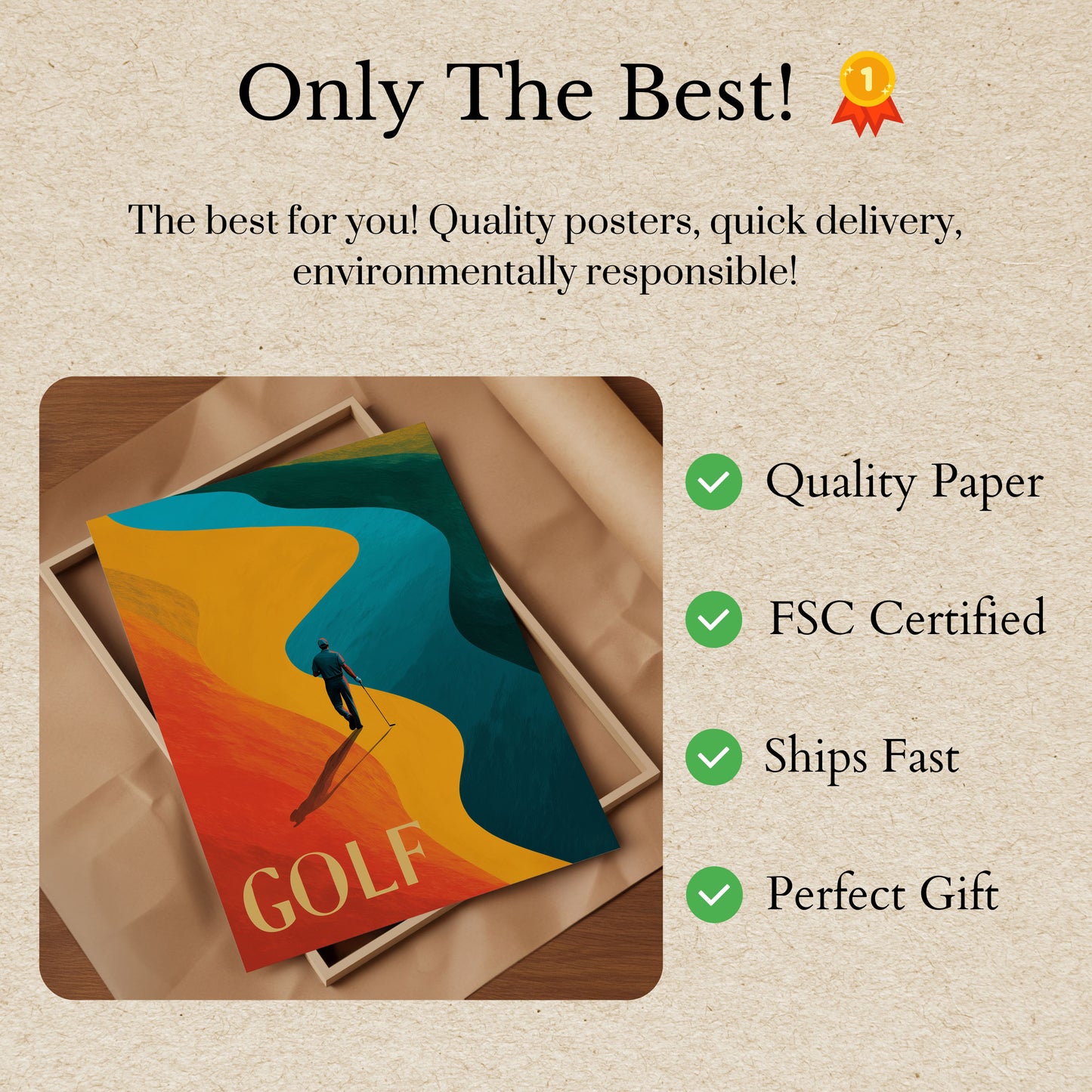 Sunset Golf Journey Poster