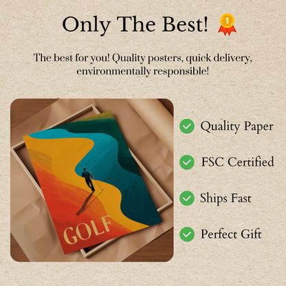 Sunset Golf Journey Poster