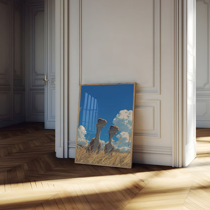 Curious Dinosaur Friends Poster