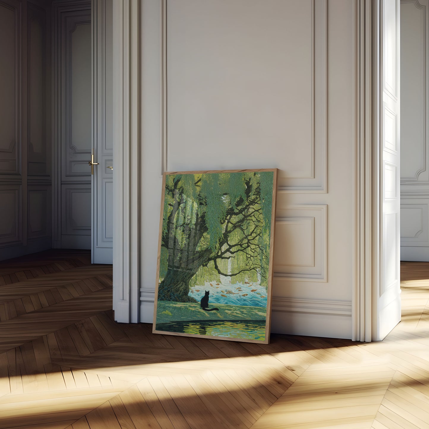 Silent Watcher by the Stream Poster