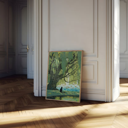 Silent Watcher by the Stream Poster