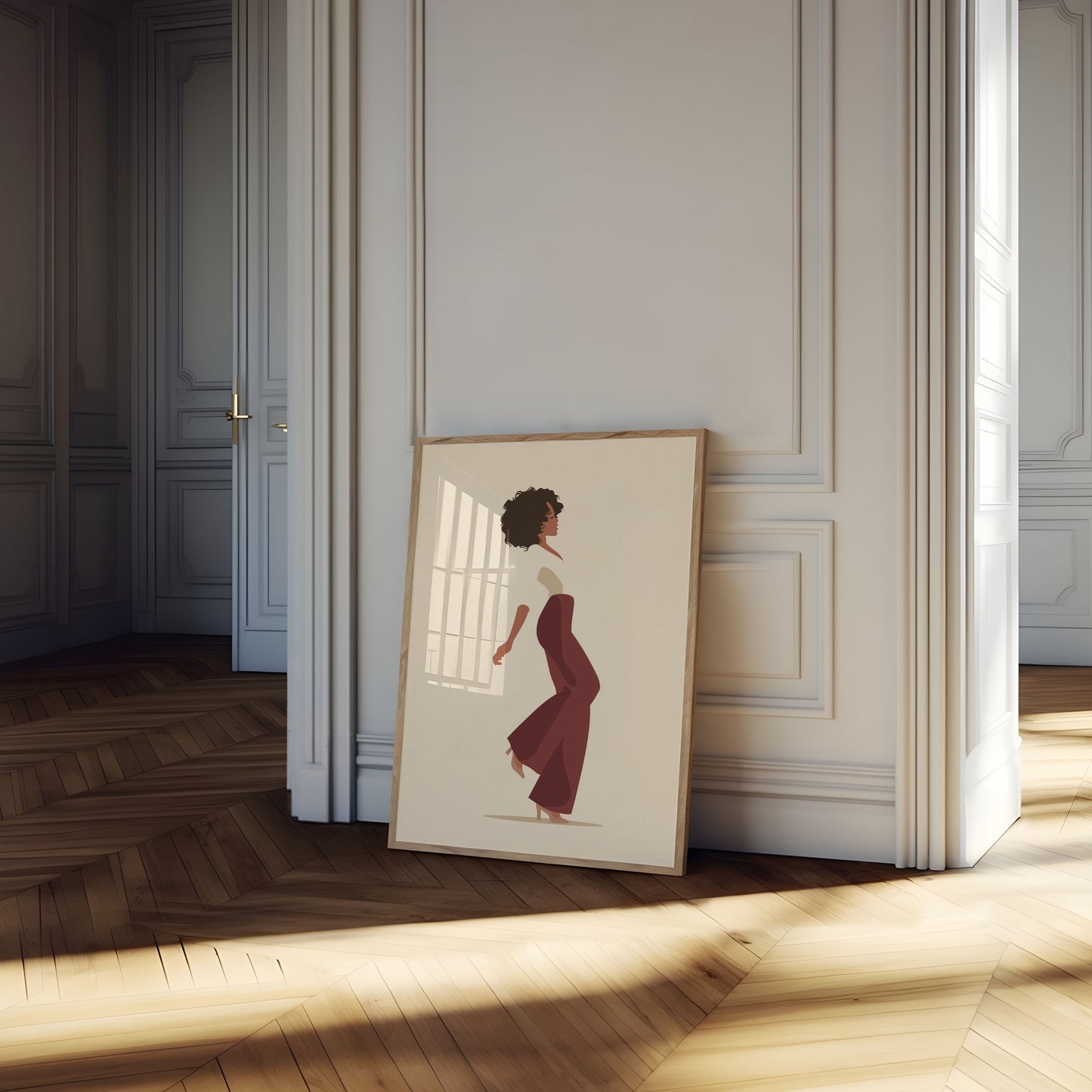 Elegante Dansende Kurver Plakat