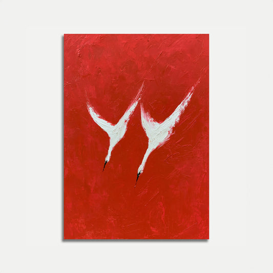 Affiches minimalistes de grues en vol