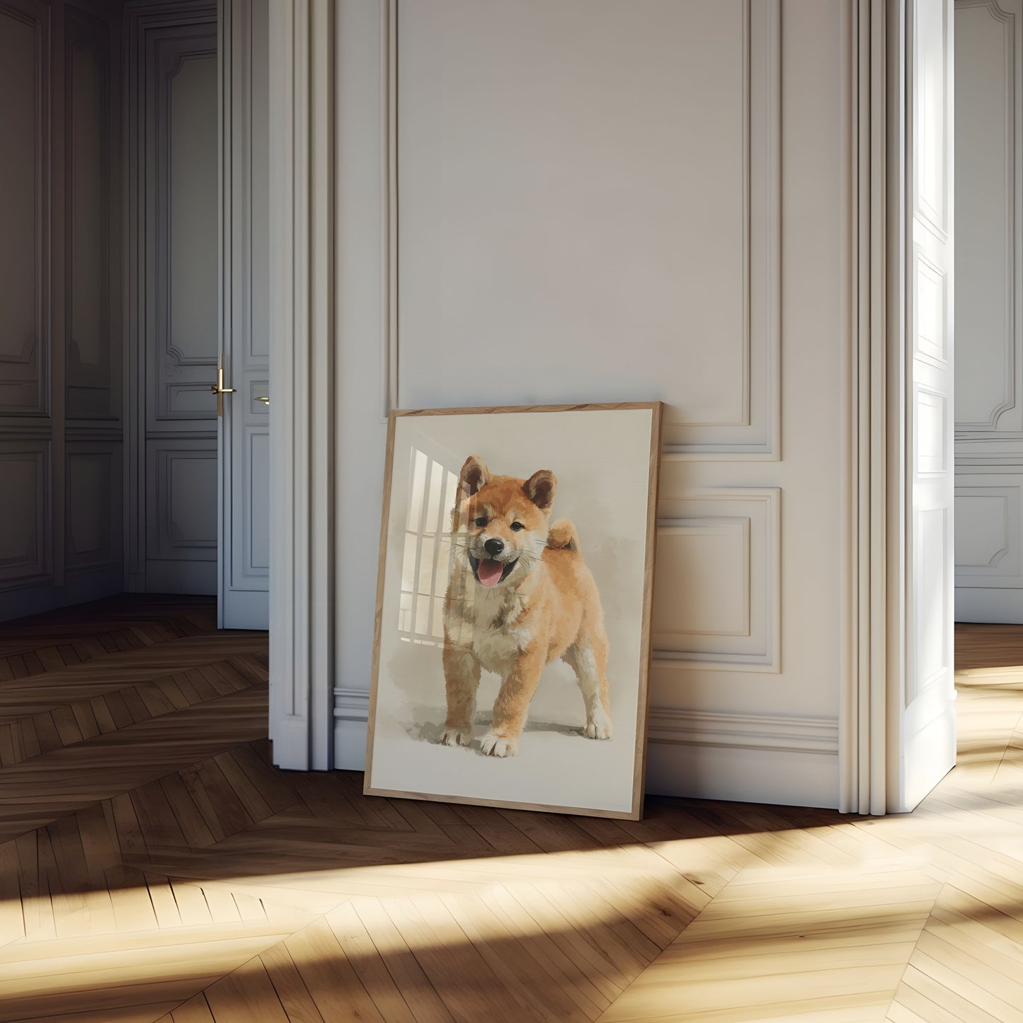 Happy Shiba Inu Dog Poster