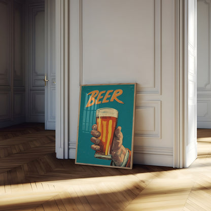 Vintage Beer Toast Poster