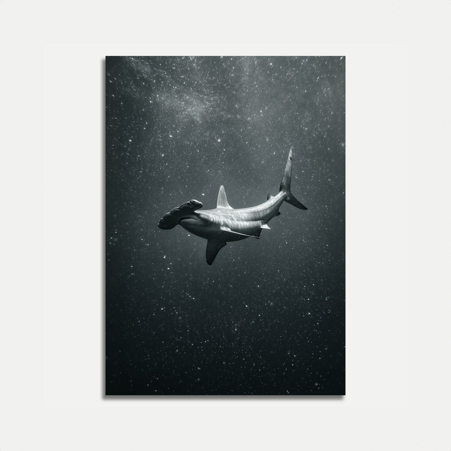 Hammerhead Shark Dark Waters Poster