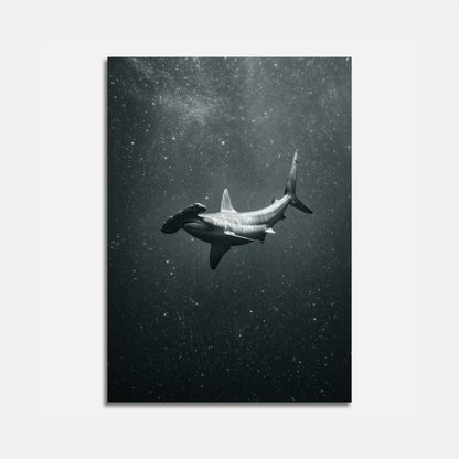 Hammerhead Shark Dark Waters Poster