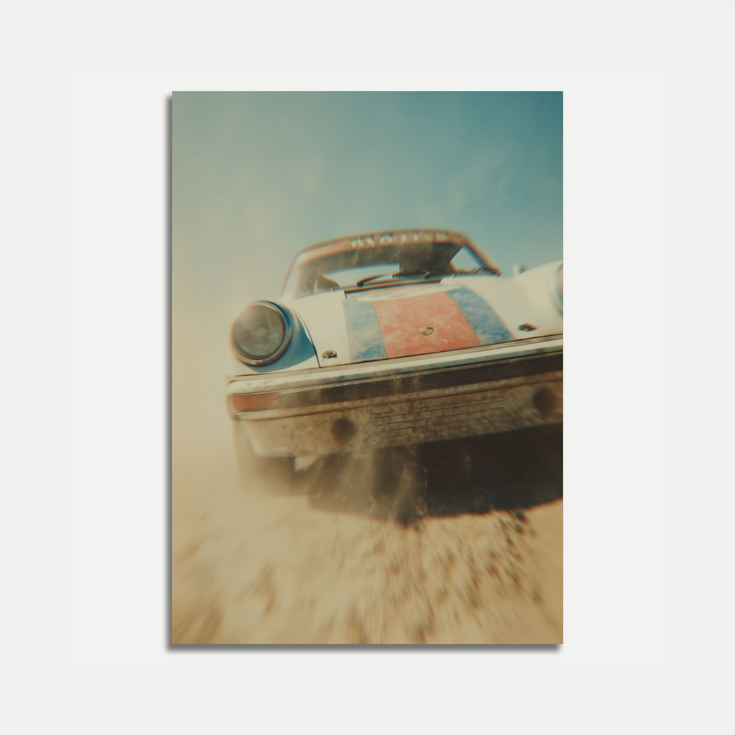 Vintage Porsche Racing Motion Poster