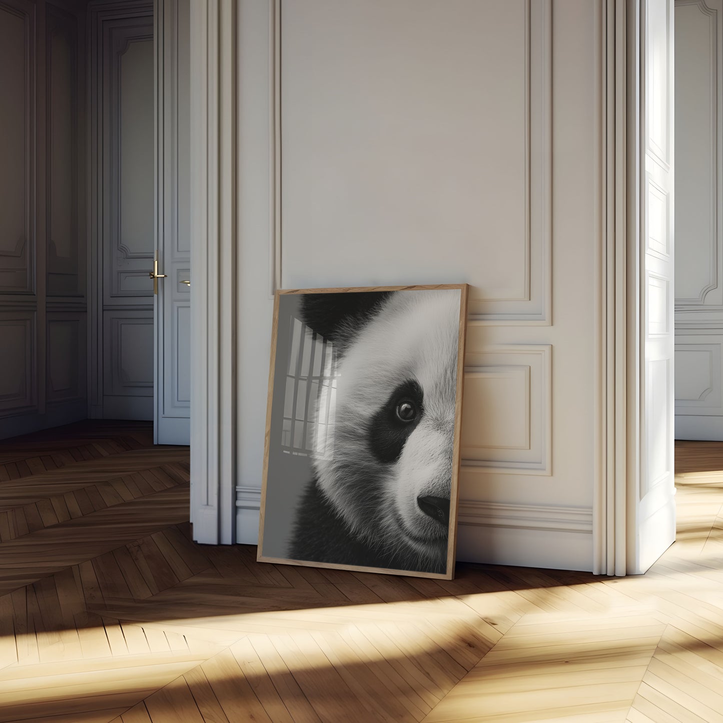 Intense Panda Gaze Poster