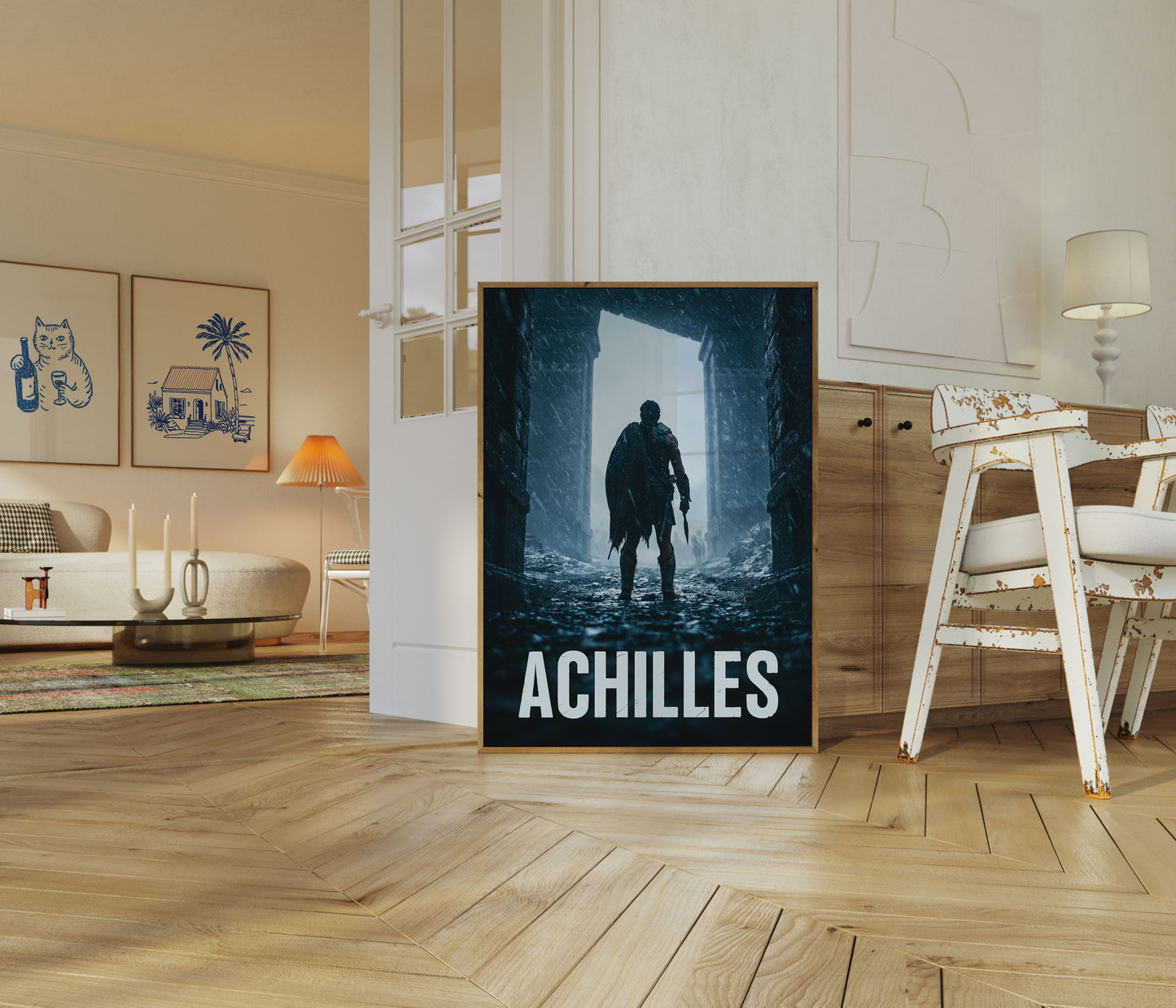 Achilles Warrior in the Snow Poster