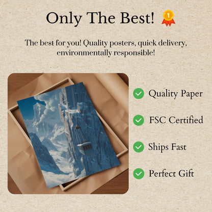 Alpinkabelbane Bjergplakat