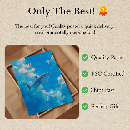 Skybound Shark Ocean Poster