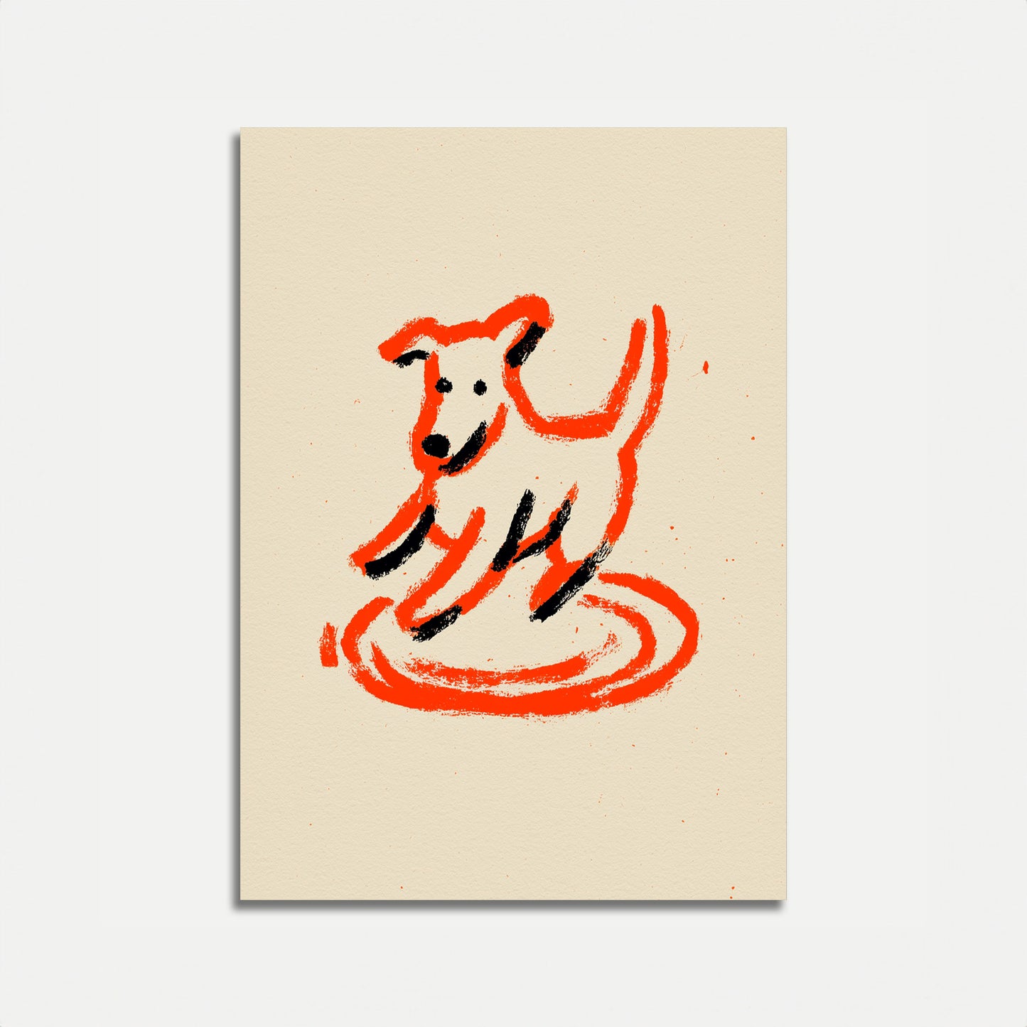 Verspielter Hunde-Skizzen-Poster