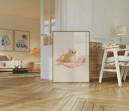 Schicke Sonnenbrille Pommern Poster