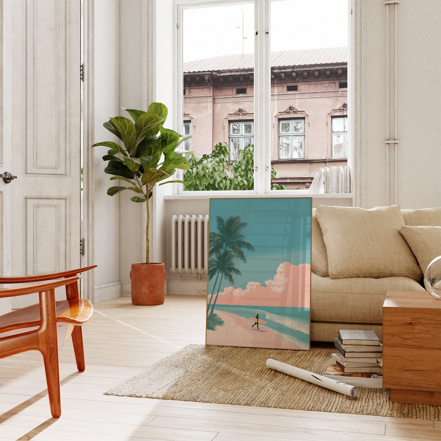 Tropical Surf Paradise Poster