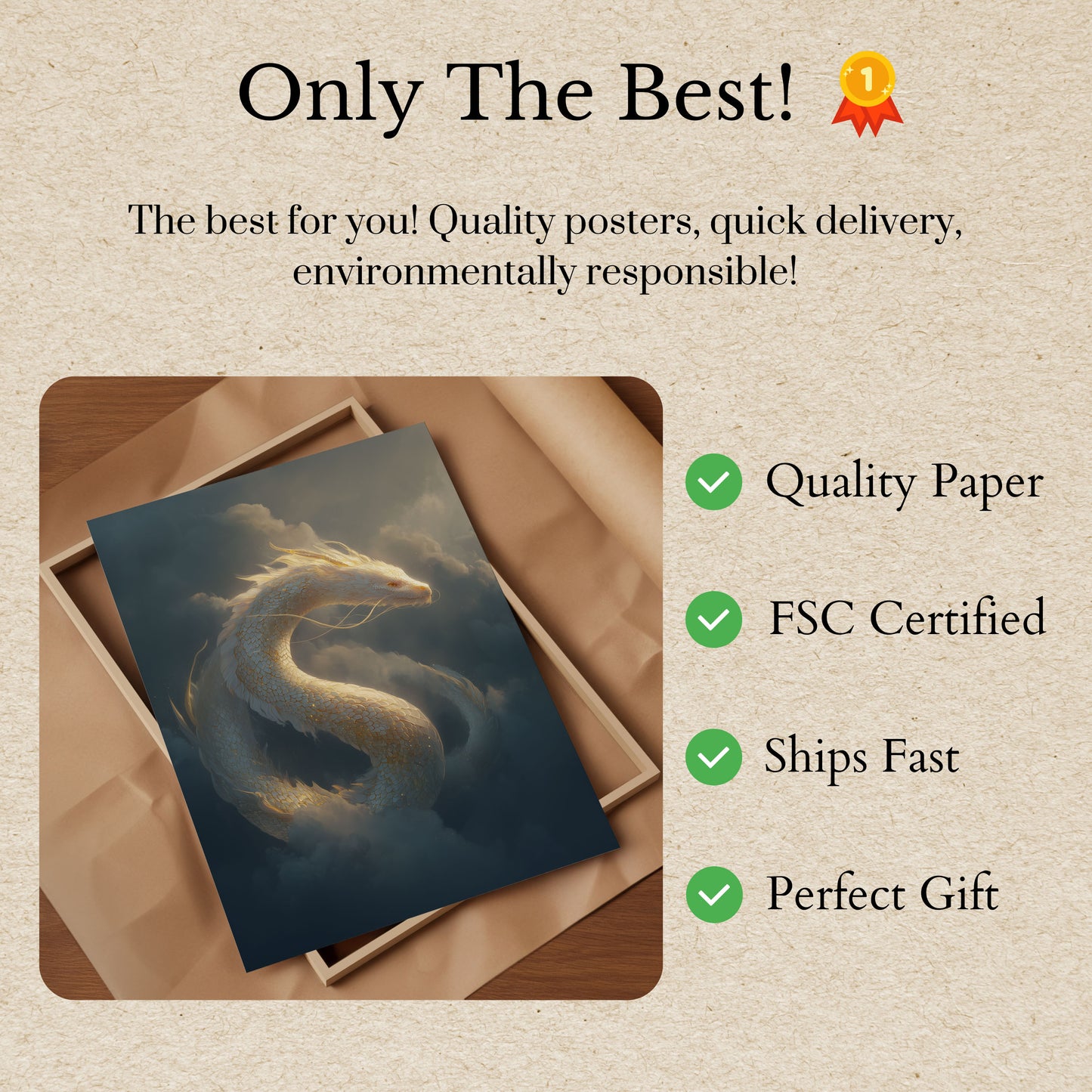 Póster de la Serpiente Nube Dorada